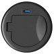 GNIAZDO MEBLOWE ORNO OR-GM-9040(GS)/B Ø6cm KABEL 1,9m 1xUSB SCHUKO